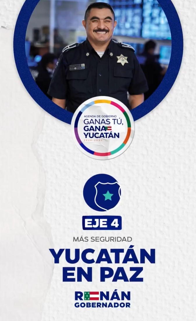 Renan busca la gubernatura con el propósito de proteger la seguridad y la paz que lo identifican.